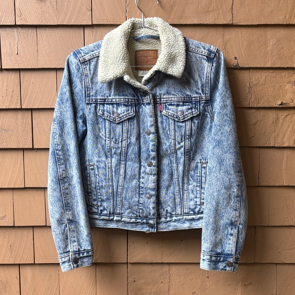Levi's Light Blue Sherpa Collar Jean Jacket